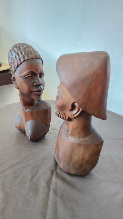 Arte africana - Estatueta em Pau Preto - Casal