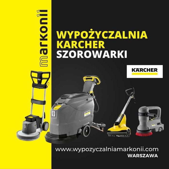 Wynajem Szorowarka ze sciąganiem wody Karcher  BD 43/35, BD 50/60, BDS 43, BD 17/5 do schodów