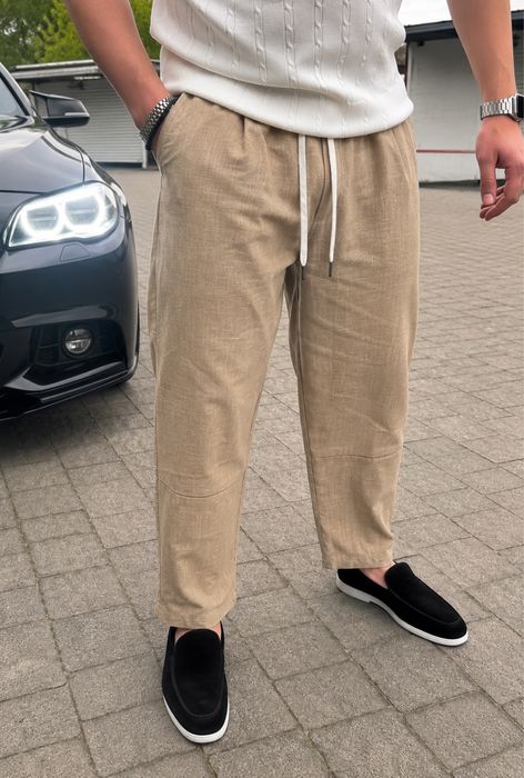 Літні штани чоловічі | Льон, oversize, premium стиль