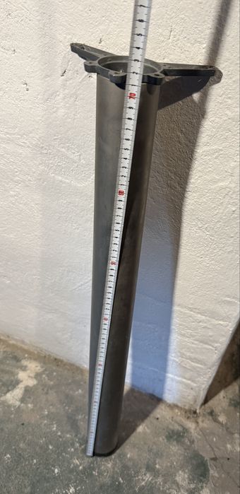 Metalowa noga do biurka blatu stołu 70 cm - pojedyncza noga podporowa