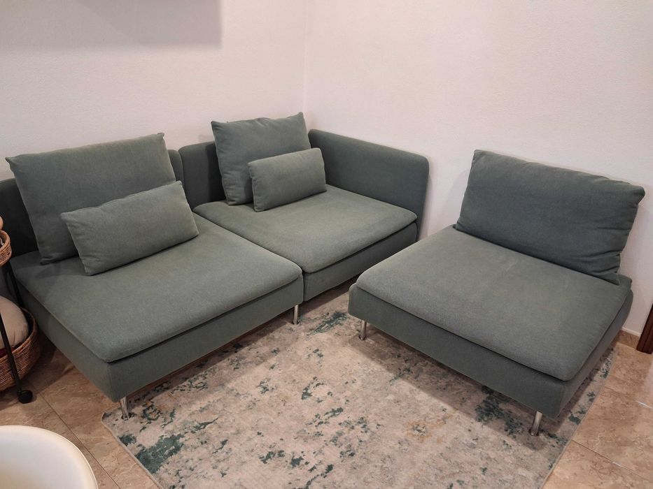 Sofá 3 lugares + módulo chaise longue