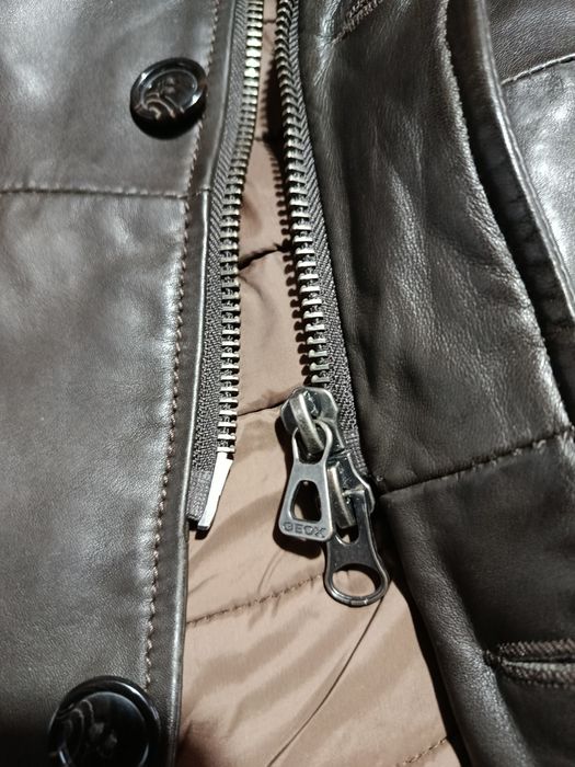 Куртка шкіряна чоловіча Geox утеплена