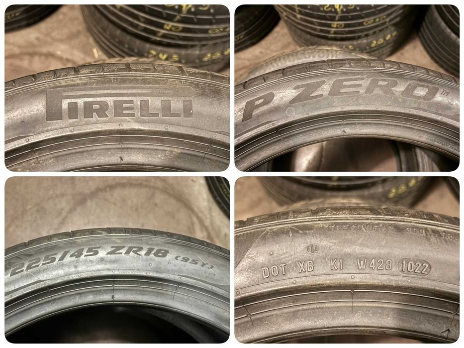 2X OPONY LETNIE 225/45ZR18 225/45R18 95Y Pirelli P Zero XL 5.6MM 2022R
