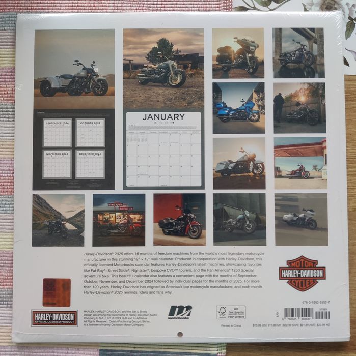 Kalendarz ścienny Harley Davidson