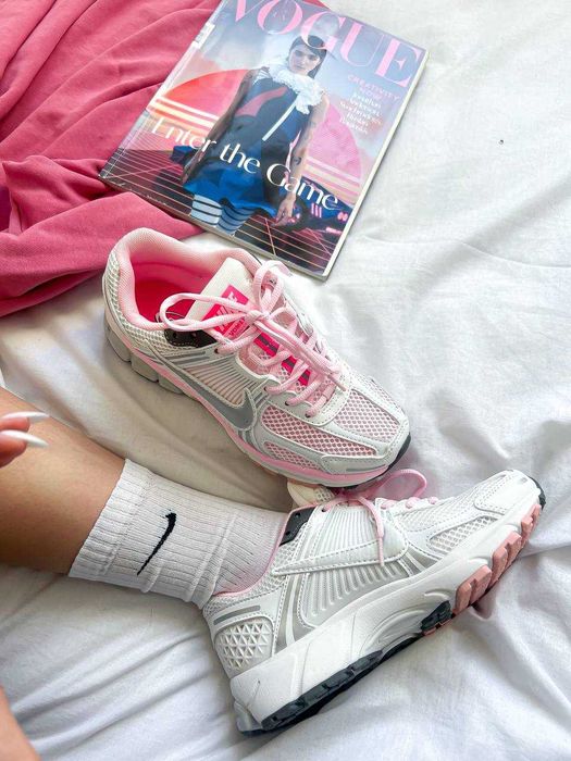 ЗНИЖКА‼️39(25 см) Nike Zoom Vomero 5 Pink найк вомеро 5 біло-рожеві
