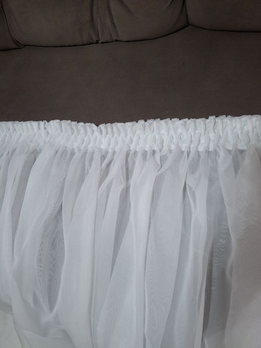 Тюль із шифона нова, білосніжна 6×2.80 Нова!