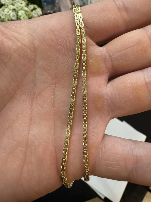 Łańcuszek złoty splot królewski 585