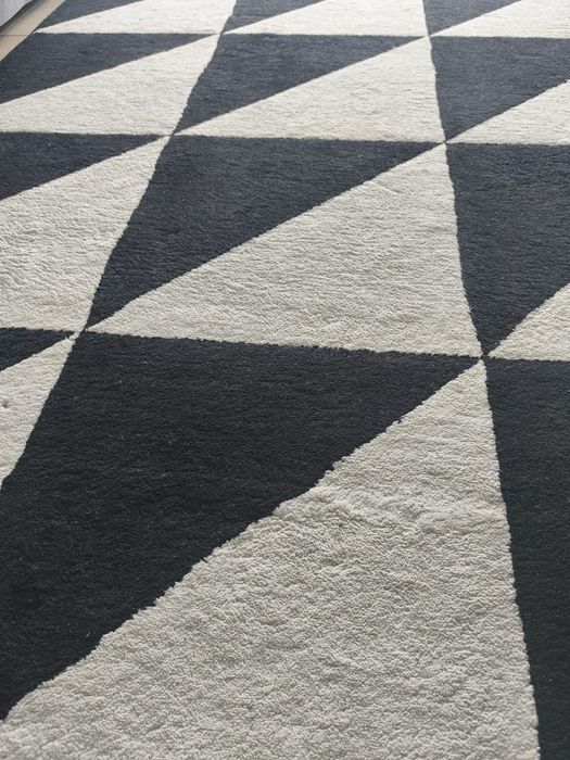 Carpete preta e branca 3x2mt