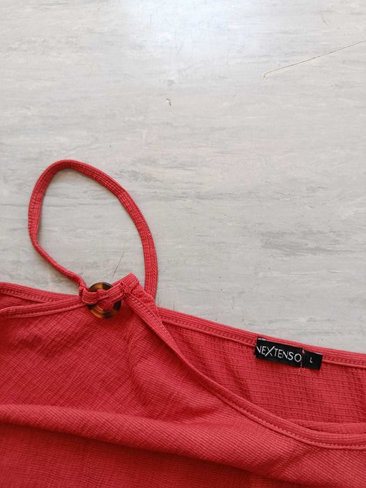 Top de alças salmão