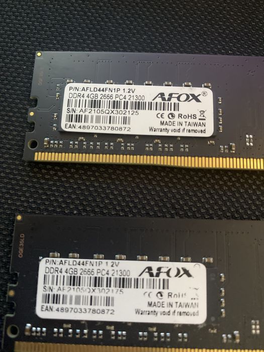 8gb (2x 4gb) ddr4 2666 оперативная память