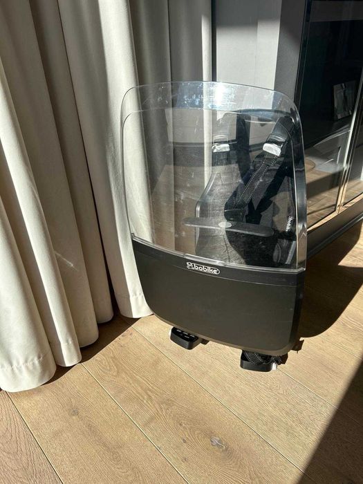 Fotelik rowerowy przedni Bobike na kierownicę roweru + OSŁONA