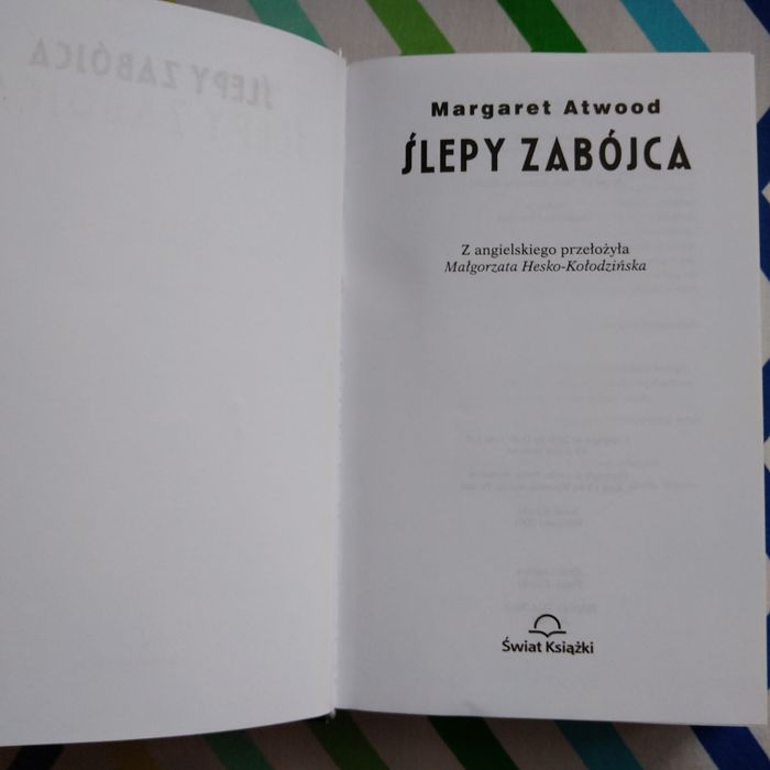 Książka "Ślepy zabójca"