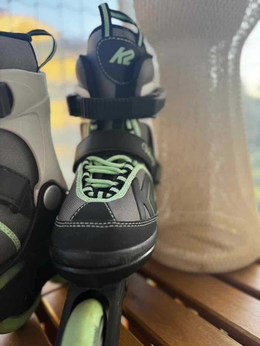 Rolki K2 Velocity Junior G - regulowane 32-37. Ochraniacze gratis.