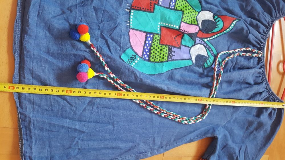 Bluzka cienki jeans bawełna