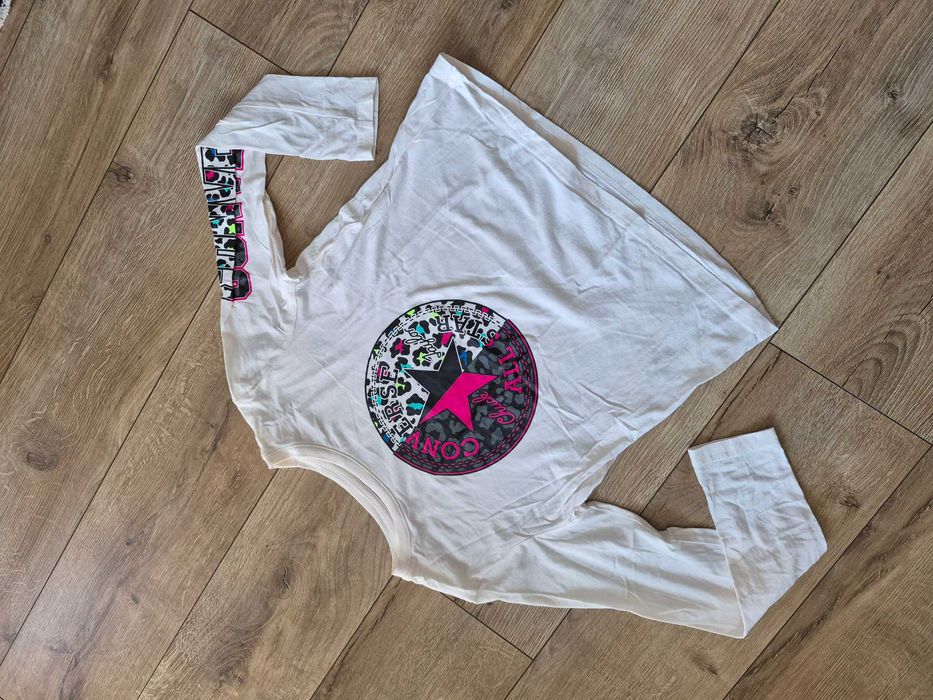 Prześliczna koszulka t-shirt longsleeve Converse stan nowa bez metkis