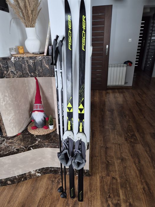 Narty biegowe biegówki Fischer komplet