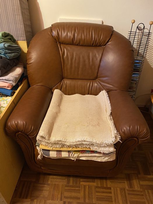 Sofas em pele individuais 2 x