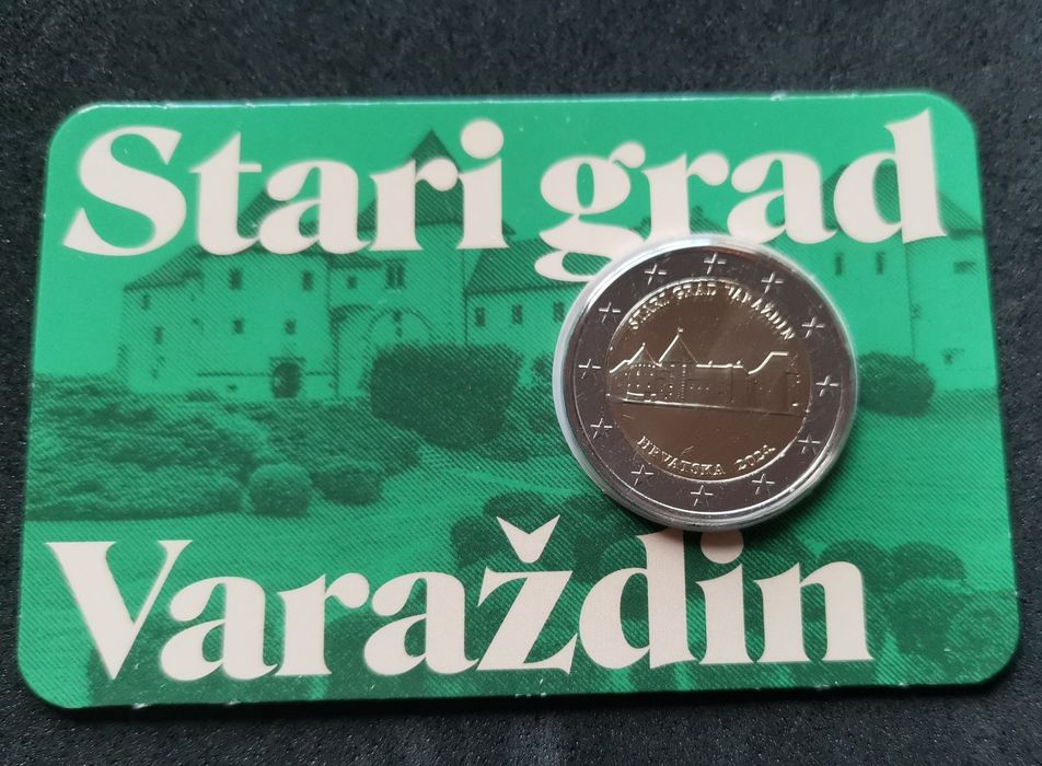Moeda comemorativa de 2€ da Croácia em coincard