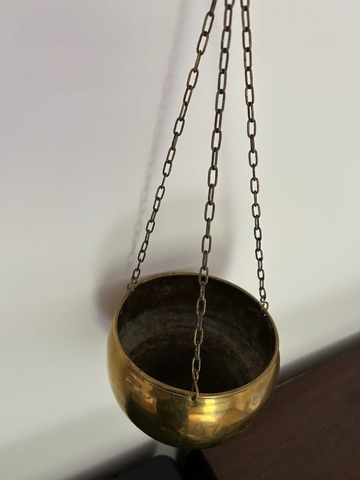 Duża waga mosiężna wisząca 1736 ozdobna retro LOFT