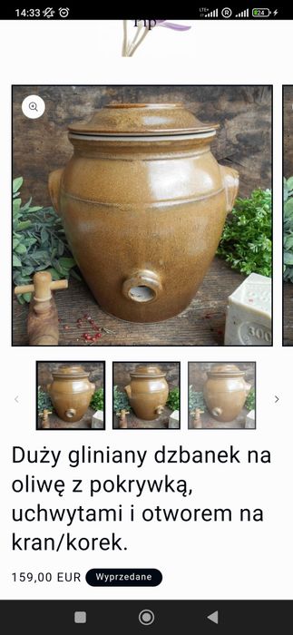 Duży dzbanek na oliwe