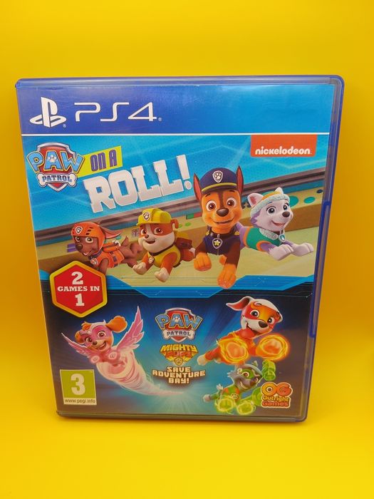 2 gry Paw Patrol On A Roll + Mighty Pups PS4 2 płyty