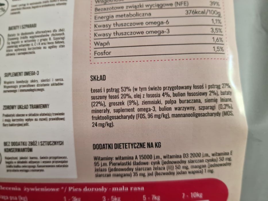 Lovi food dla białych psów,łosoś z pstrągiem