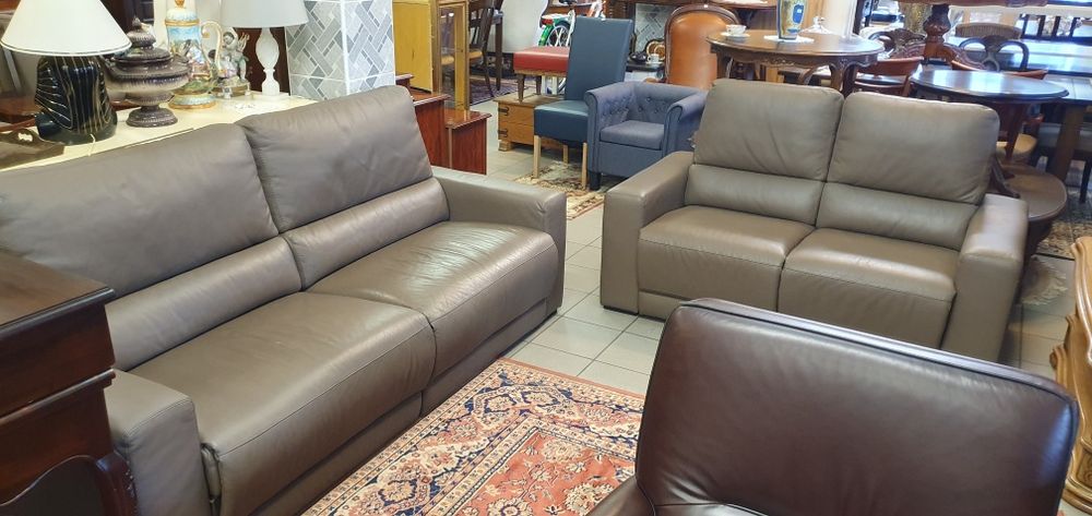 Skórzany komplet wypoczynkowy z funkcją relax 3 + 2