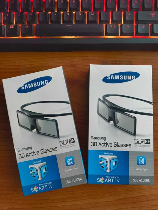 Lote 4 Óculos 3D Ativos Samsung SSG-4100GB (2 Caixas) – Como Novos