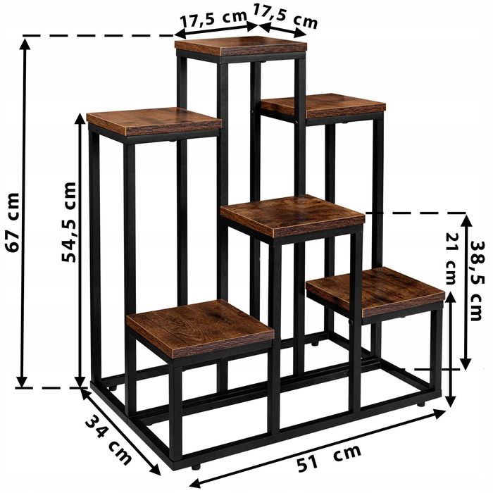 Kwietnik metalowy industrialny stojak na kwiaty