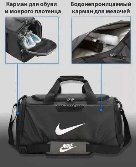 Спортивна сумка Nike (найк) дорожня для тренувань спортзалу 50х28х26