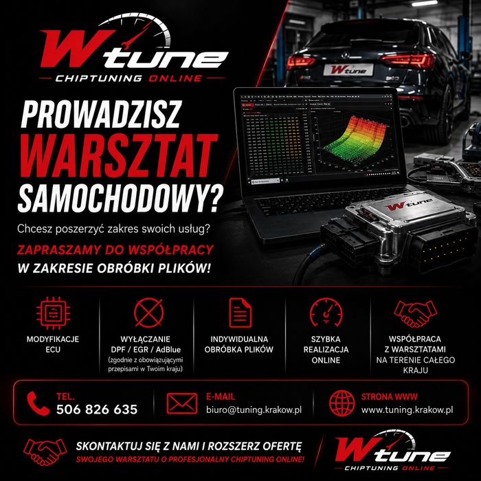 Chip tuning  online dla warsztatu DPF EGR ADBLUE NOX GPF