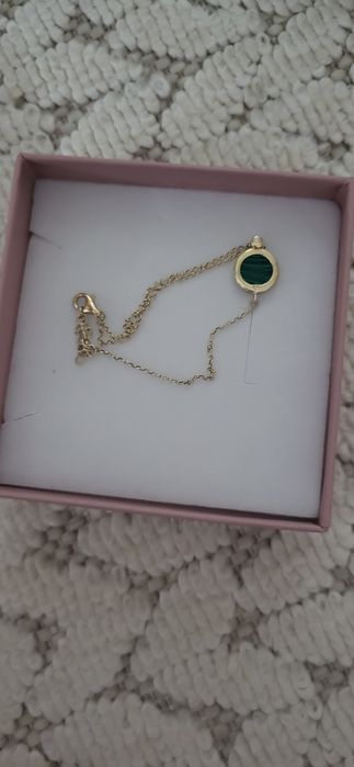 Branzoletka kamieniem malachit