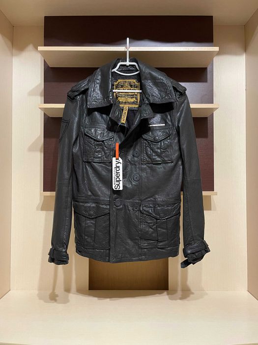 Superdry, 100% натуральна шкіряна куртка
