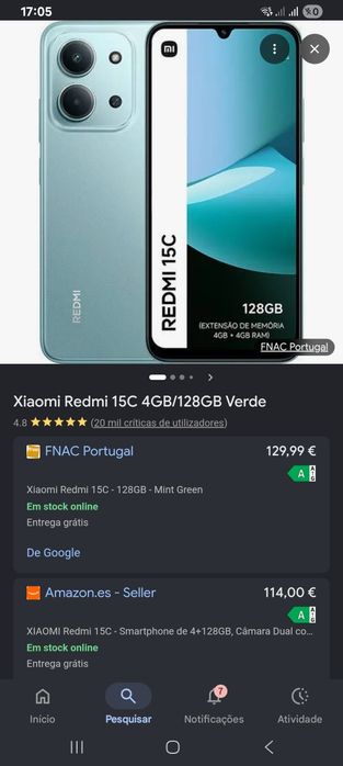 Redmi 15c novo sem caixa