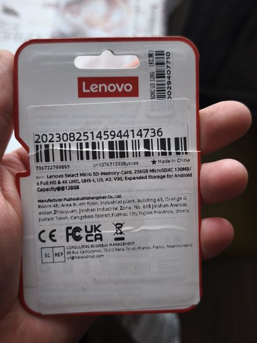 Карта памяти Lenovo оригинал 128gb