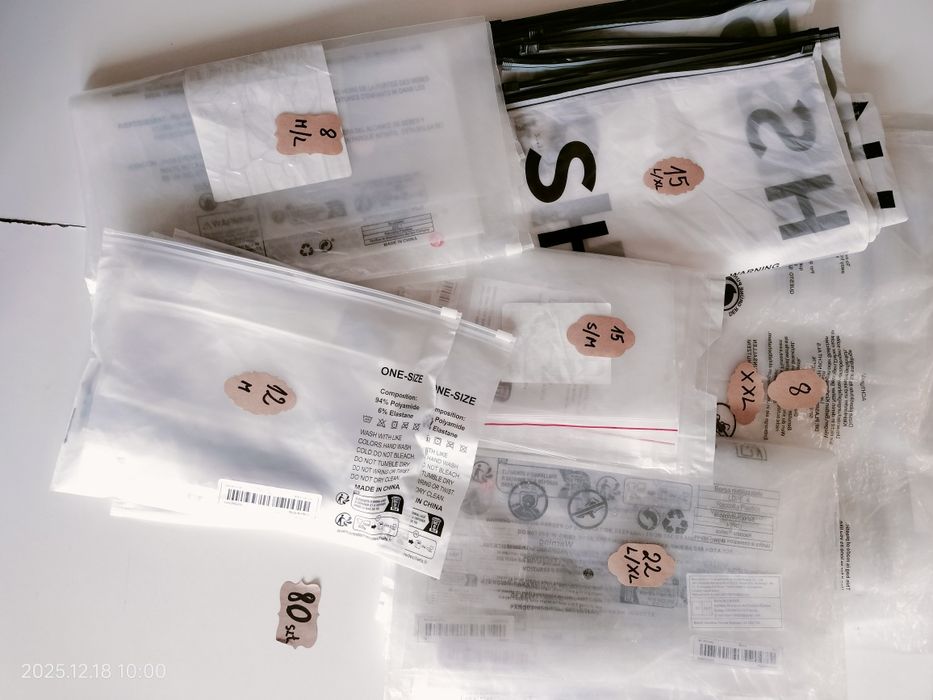 Worki strunowe z suwakiem