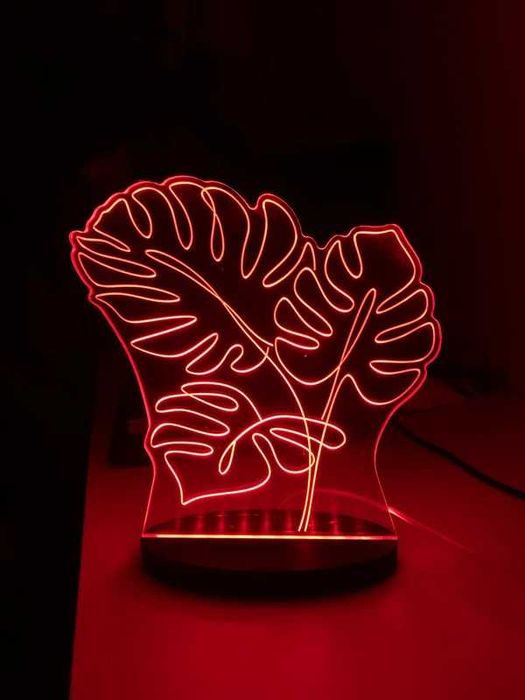 Neon LED monstera