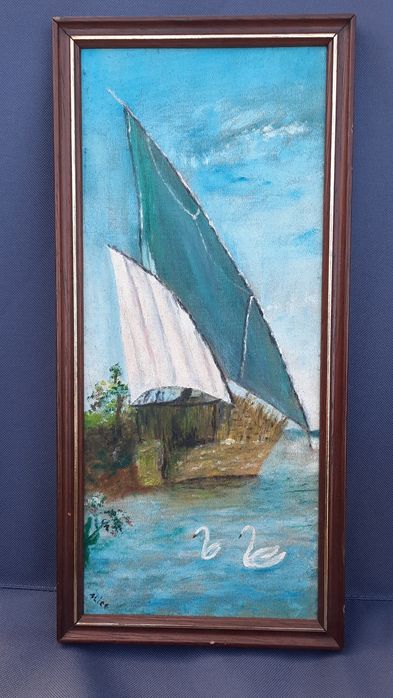 Quadro pequeno pintado a óleo