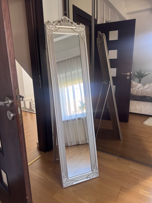Lustro stojące w stylu glamour / barokowym - 175 × 42 cm