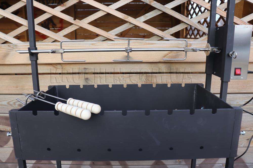 Вертел с электроприводом на мангал - Вертель для гриля барбекю bbq