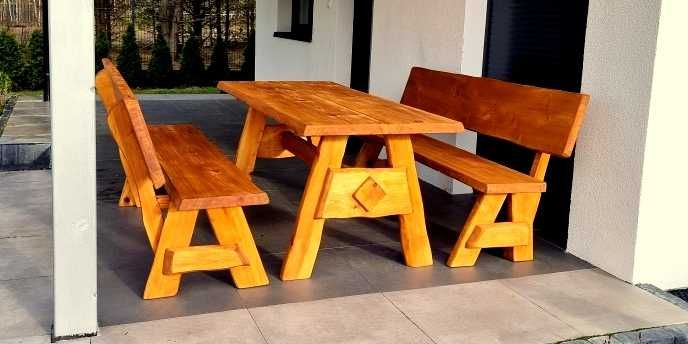 Meble ogrodowe,drewniane ,ławka ,stół ,huśtawka