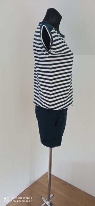 Komplet damski Bluzka i spodenki motyw marynarski