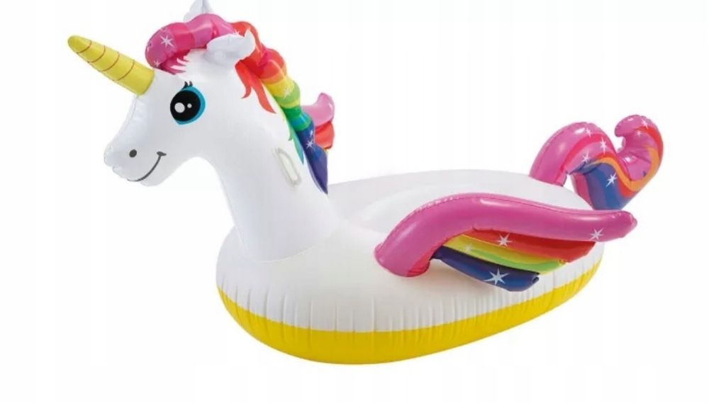 Dmuchany Jednorożec INTEX do wody basen