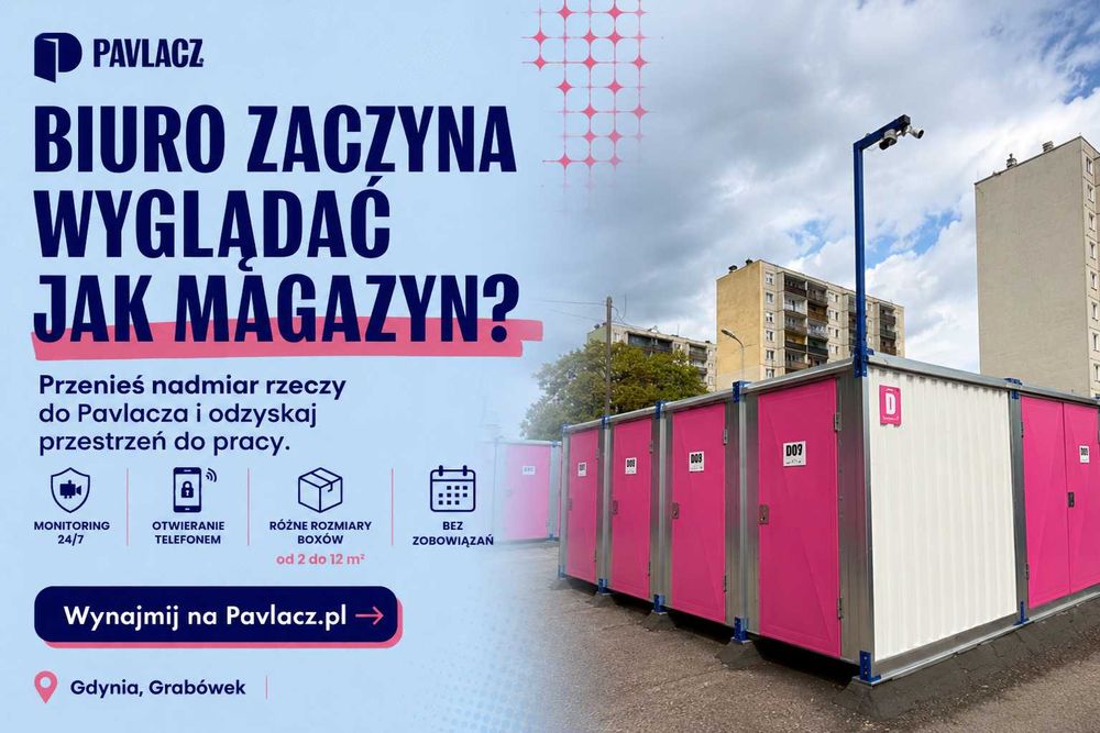 Magazyn dla firmy / kontener 12m² / Garaż / Przechowalnia | Pavlacz Gdynia Grabówek
