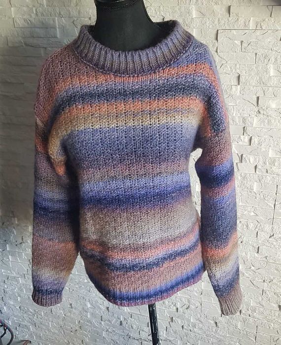 Project AJ117 Copenhagen sweter z wełną wełniany ombre pastelowy skandynawski