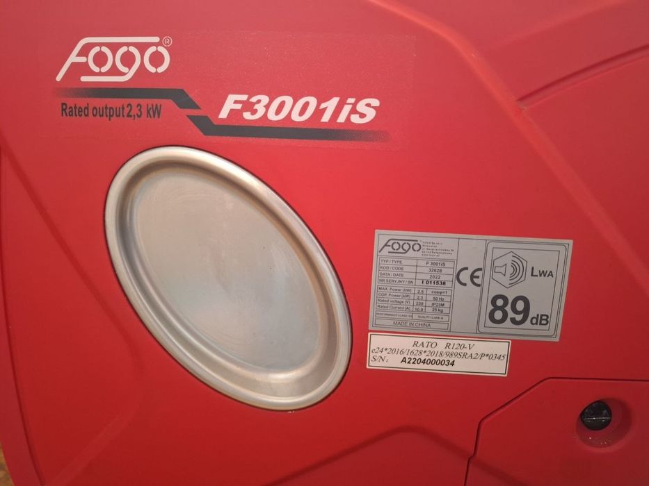 Продам генератор Fogo F 3001is
