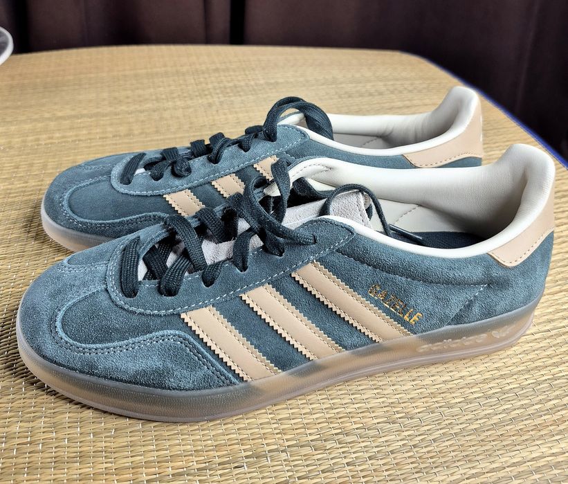 Оригінал 100% Чоловічі кроссівки Adidas Gazelle Indoor"Shadow Green"(Розмір 41⅓-26см).