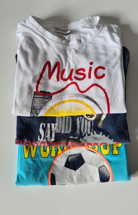 Zestaw koszulek t-shirt emotka piłka 116