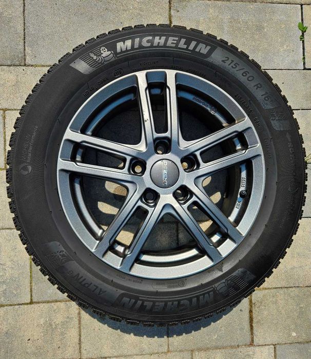 4xAlufelgi DEZENT TZ Grafit 16 5x112 ET46 + Michelin Alpin 6 215/60R16