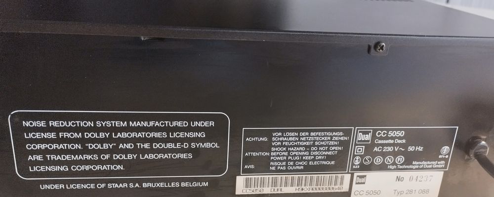 Stereo Cassete Deck Dual CC5050 - 3 Cabeças